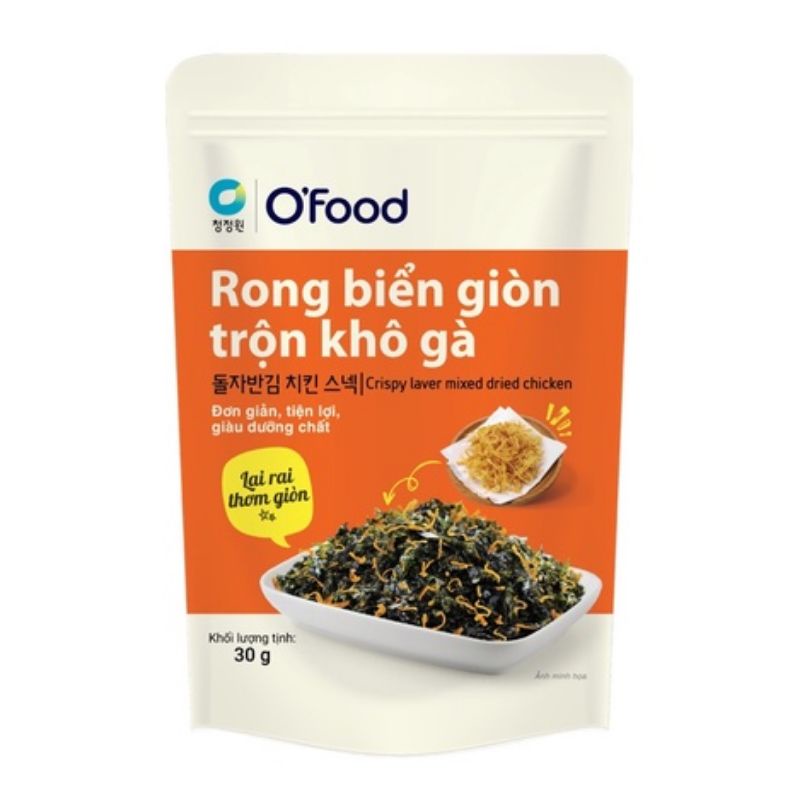 Rong biển giòn trộn khô gà O'food 30g