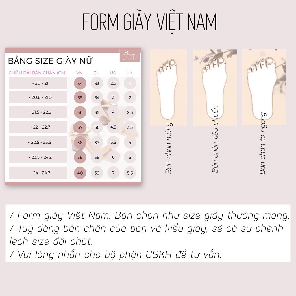 Giày Cao Gót Nữ JOTI Diane 3268VN5 - Mũi Vuông Bít Gót Đế Trụ Vuông Cao 5cm Da Mờ - Mang Công Sở Dự Tiệc