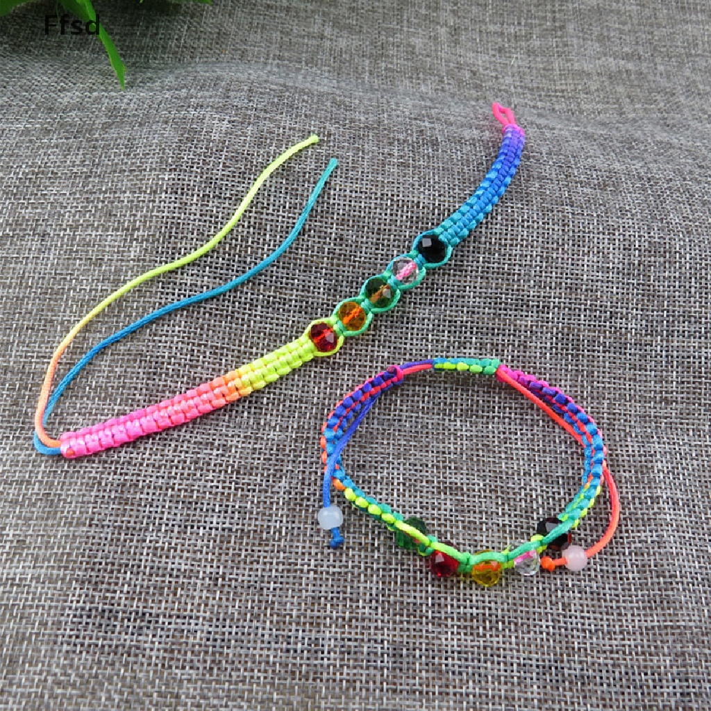 {Ffsd} Vòng Tay Dây Bện Thủ Công Năm Nguyên Tố Tự Nhiên Có Thể Điều Chỉnh * Hot