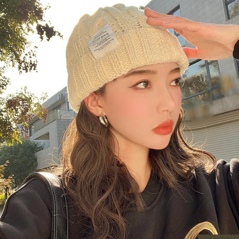 Mũ len ulzzang basicFREESHIPMũ Len Dệt Kim Màu Trơn Giữ Ấm Mùa Thu Đông Thời Trang Cho Cặp Đôi