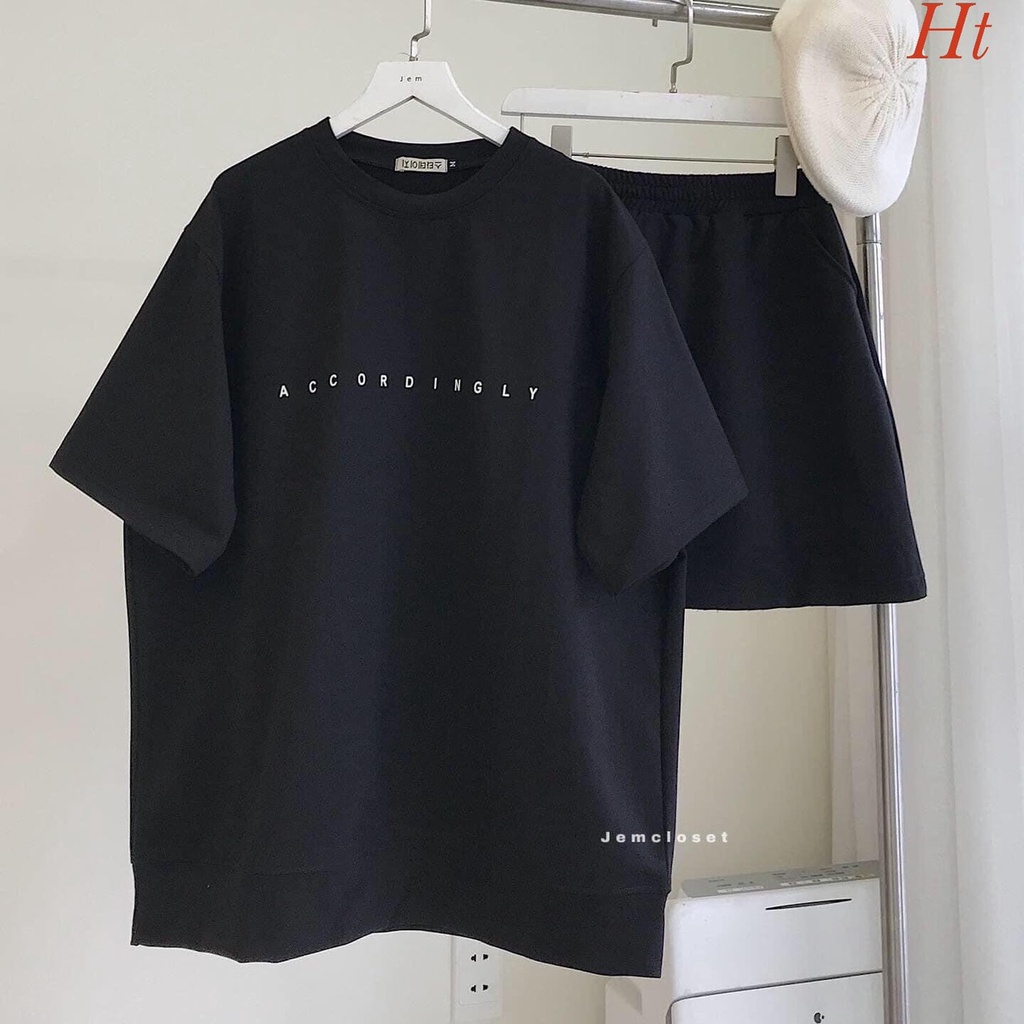 Bộ đùi Chữ  ACC chất cotton mát from rộng