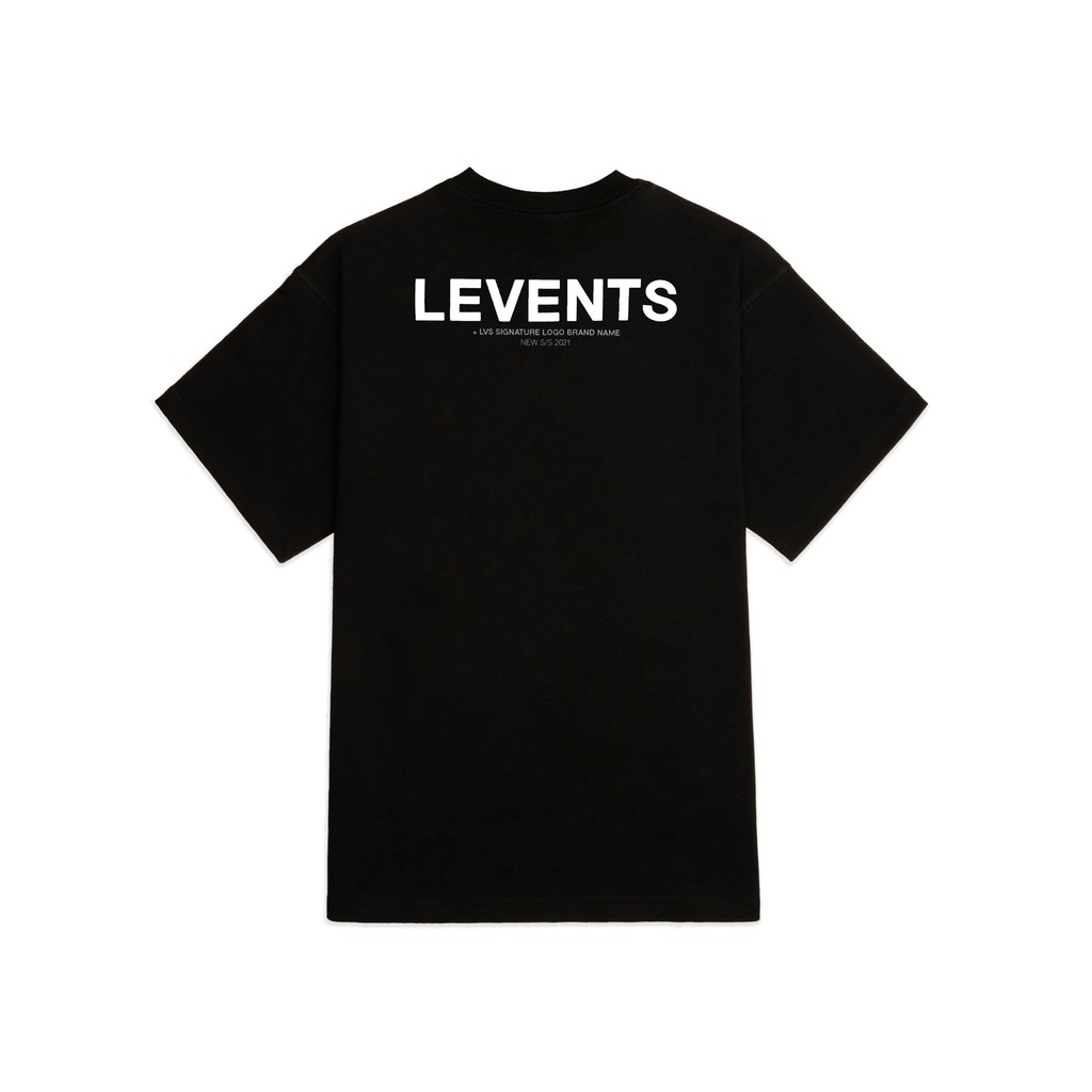 Áo thun LEVENTS XL Logo Black/ White
