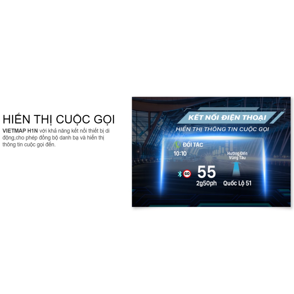 VIETMAP HUD H1N - Màn Hình Hiển Thị Thông Minh