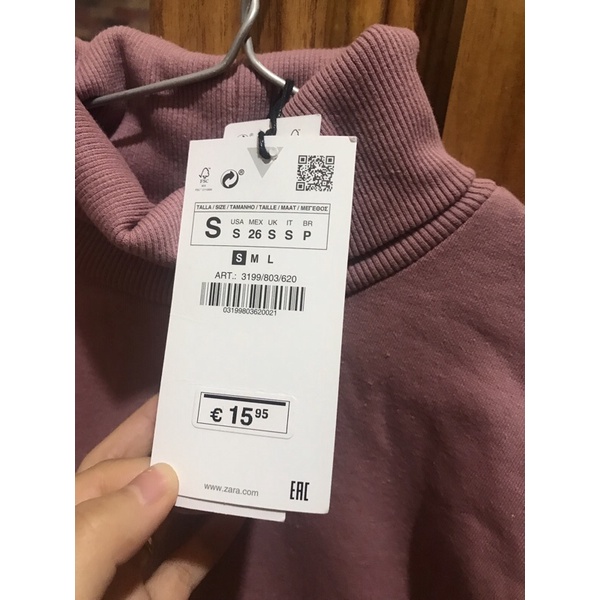 Áo cổ lọ zara aut
