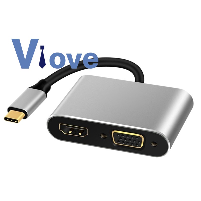 Bộ Chuyển Đổi 4 Trong 1 Usb C Sang Hdmi Vga Type C Sang Hdmi 4k Vga Usb3.0