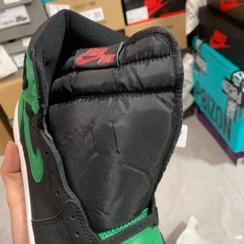 Giày Air Jordan 1 High Green màu xanh đen | Bản Cao cấp