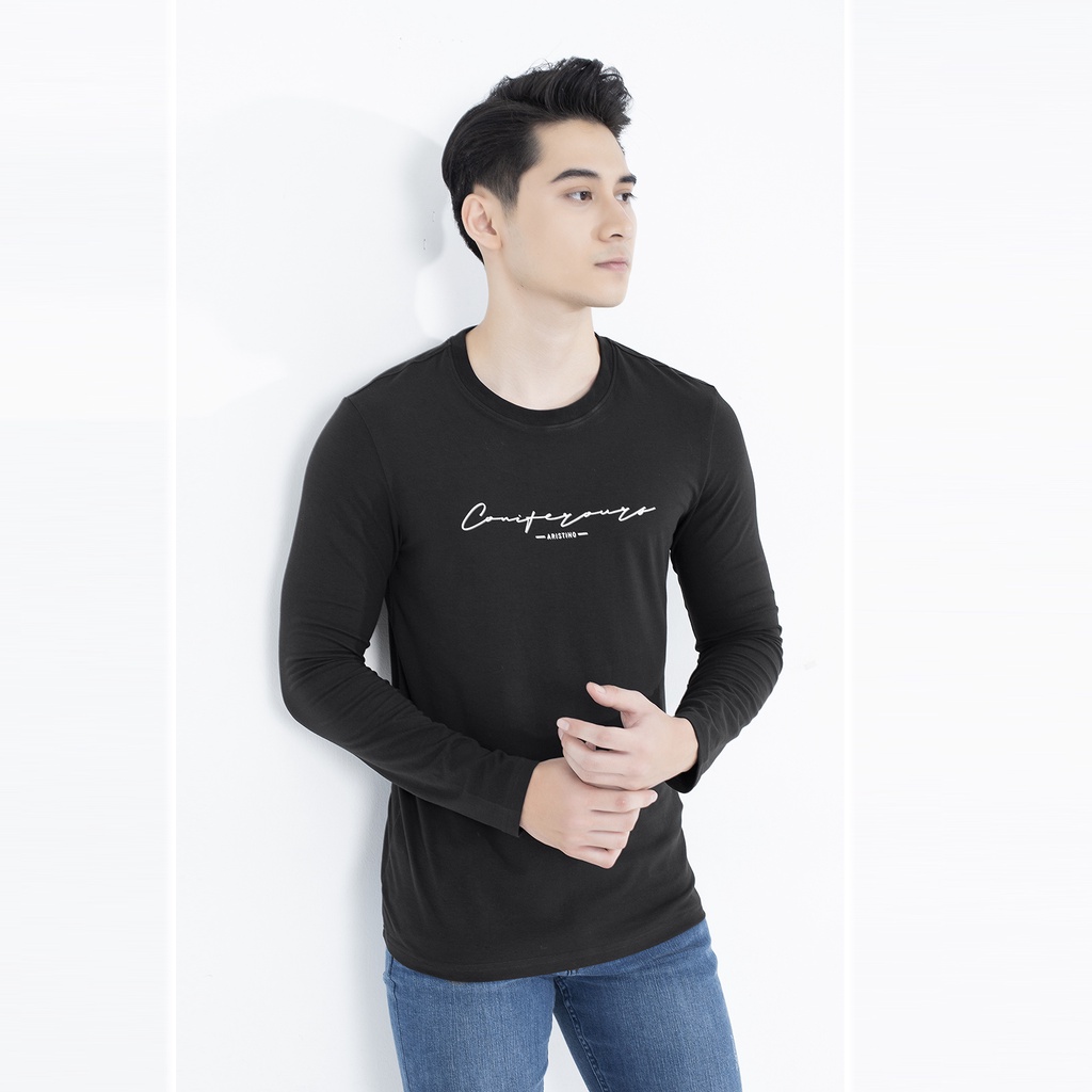 Áo thu đông  dài tay nam Aristino  cotton mềm mỏng nhẹ ALT010W1