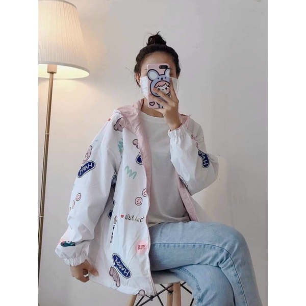Áo Khoác Nữ Thời Trang Tiện Dụng Có Nón Fom Rộng Chất Dù - Jancaroshop