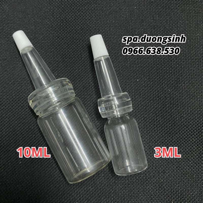 Lọ Chiết Serum Nút Nhọn, Lọ Chiết Nắp Bóp 3ml,10ml Chiết Mỹ Phẩm, Tế Bào Gốc - Chiết Dưỡng Chất Trong Spa