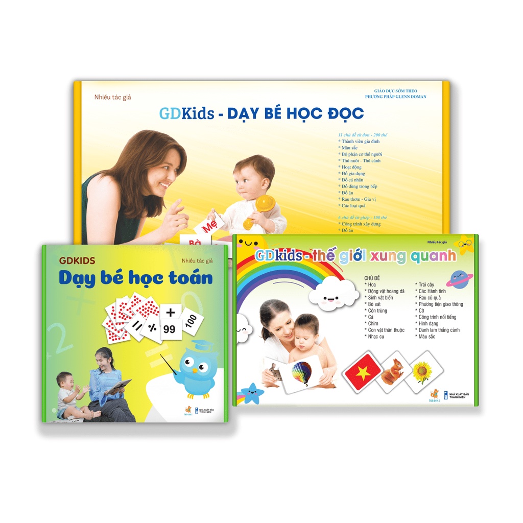 Bộ Thẻ Học Thông Minh GDkids - Kết Hợp Chuyên Sâu Flashcard Glenn Doman ( 709 Thẻ )