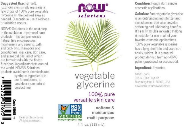 NOW FOODS - Vegetable Glycerine - Dưỡng ẩm, dùng làm đẹp hoặc điều chế mỹ phẩm, soap handmade