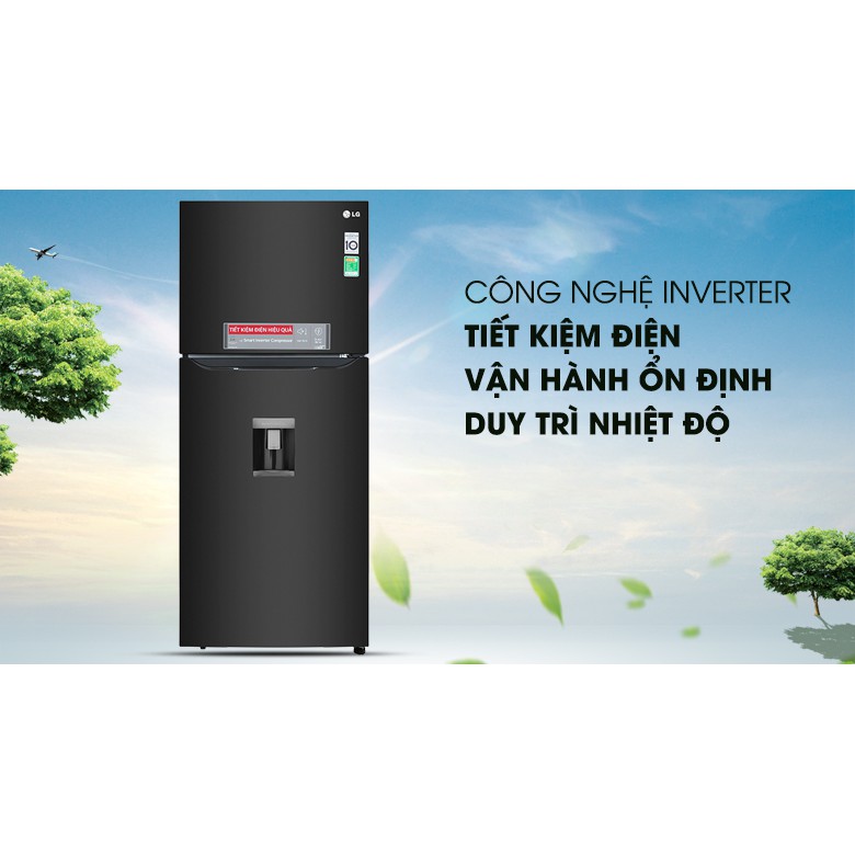 tủ lạnh LG Inverter 393lít D422BL.