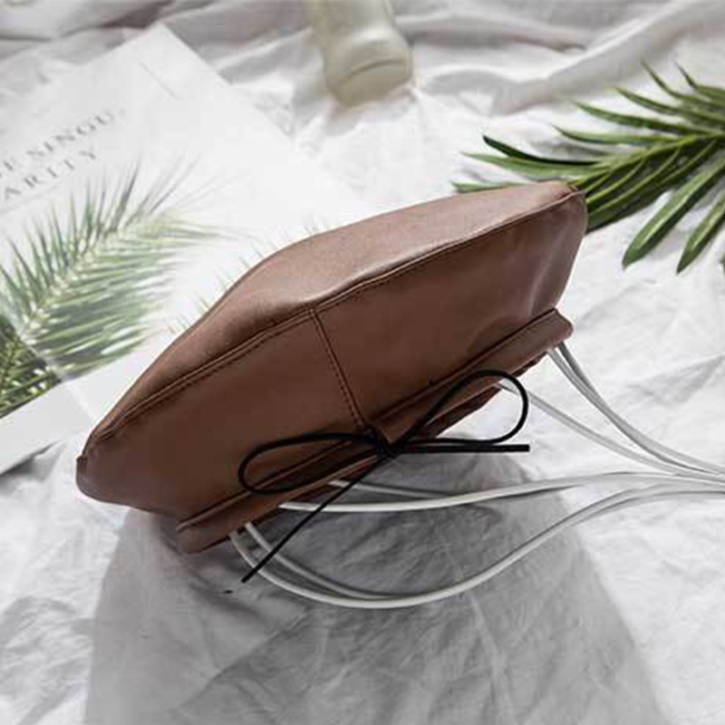 Mũ Beret Da PU Phong Cách Thời Trang Vintage Dành Cho Nữ