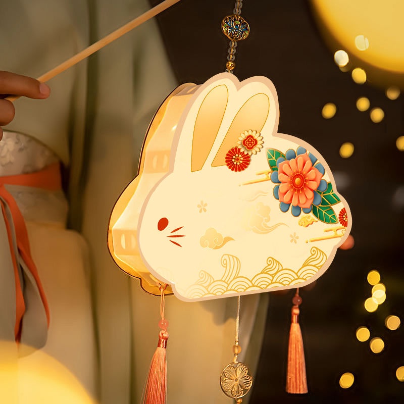 Lồng Đèn LED Hình Hoa / Thỏ Dùng Trang Trí Lễ Hội / Mùa Thu diy