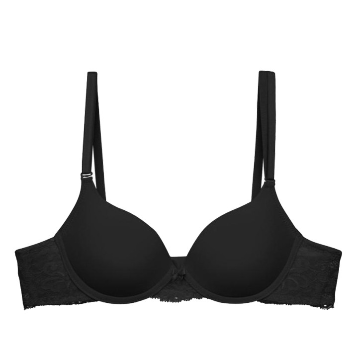 [QUÀ TẶNG 70K][MUA 2 GIẢM THÊM 5%]Áo Ngực Cúp Tròn Trơn Phối Ren Miley Lingerie BRM_002