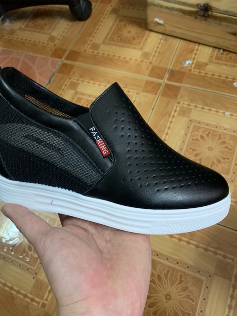 Giày Sneaker Độn Đế Nữ 6cm Mã H35 form nhỏ ảnh thật cuối