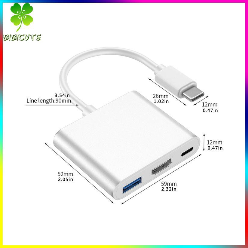 [Fast delivery]Type-C Hub USB C To USB3.0 HDMI-compatible / VGA / RJ45 / TF Splitter Charger