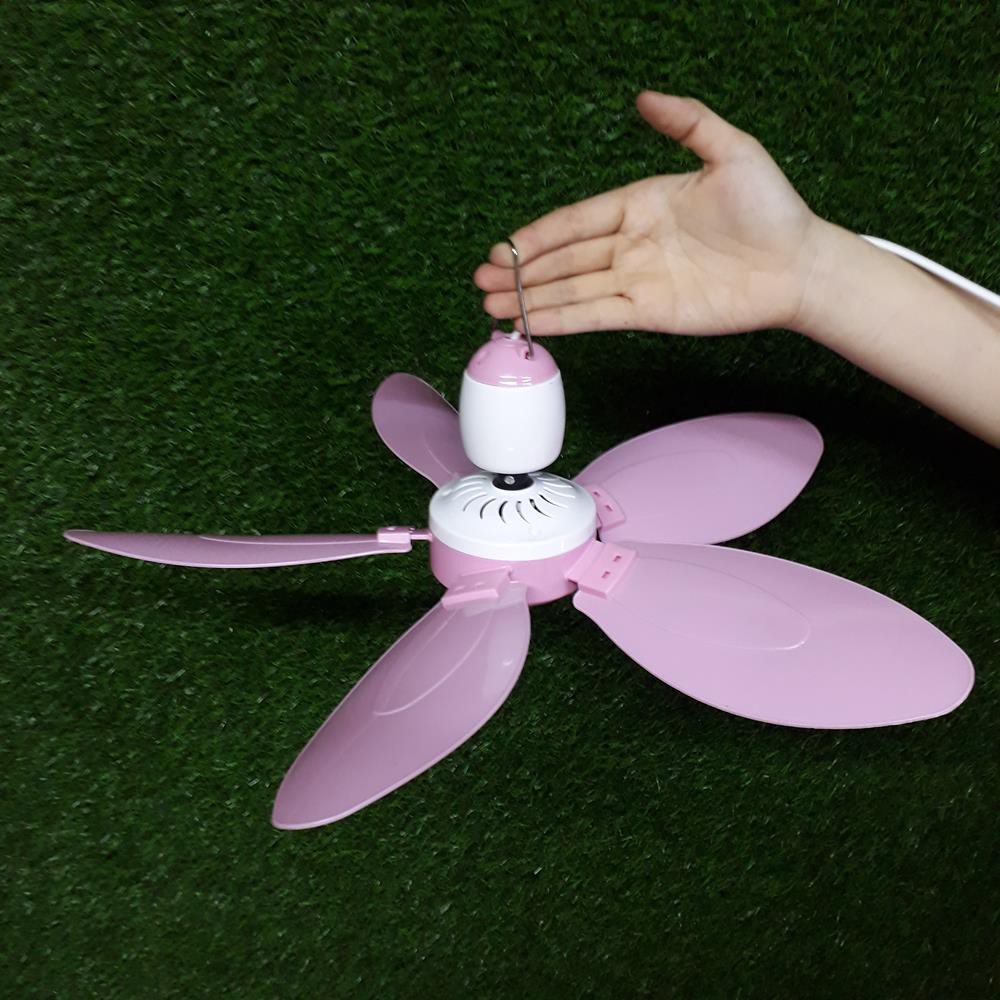 Quạt trần mini 5 cánh cắm điện đuỗi muỗi và treo màn đường kính 42cm 17013 | BigBuy360 - bigbuy360.vn