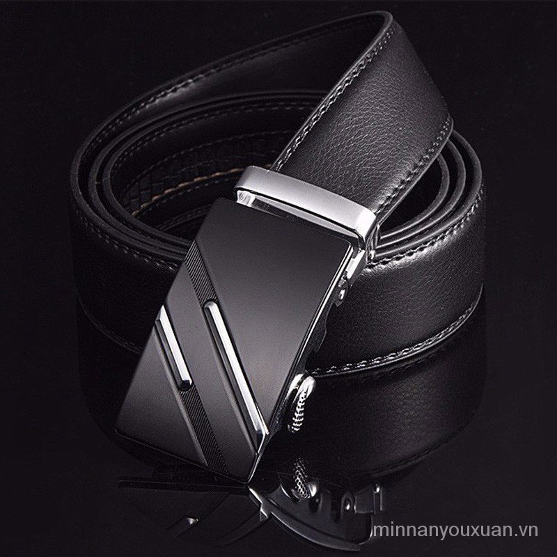 Dwts Leather Belt Nam Dây đeo chính hãng Chất lượng hàng đầu Khóa tự động - Màu đen