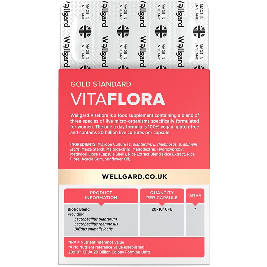 Men vi sinh phụ khoa Probiotics VitaFlora 20 tỷ lợi khuẩn cho phụ nữ hộp 30 viên