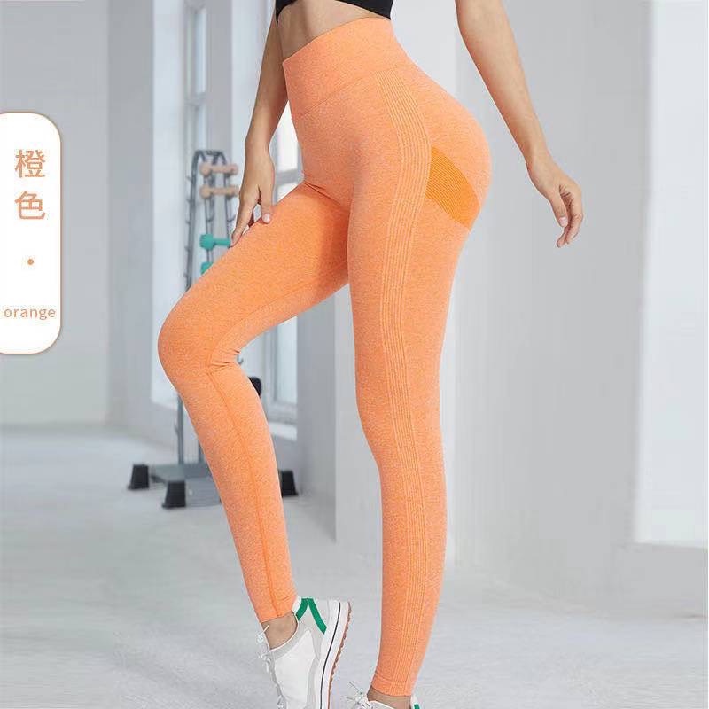 Quần dài dệt tập gym yoga lưng cao chun mông