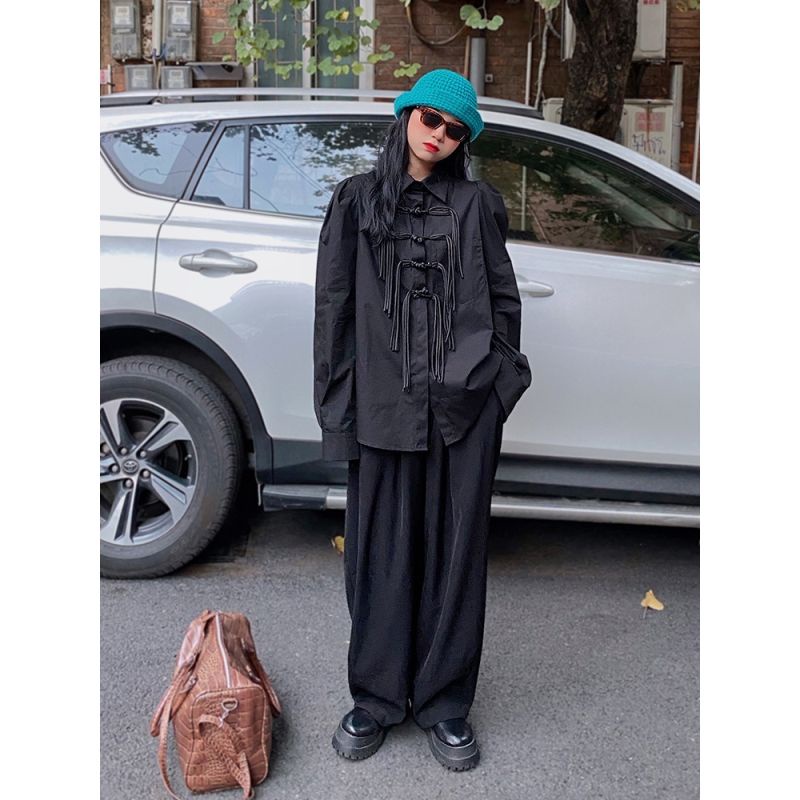 Áo Sơ Mi Nữ Dài Tay Cài Nút Thiết Kế Mới Phong Cách Hàn Quốc Dễ Phối Đồ