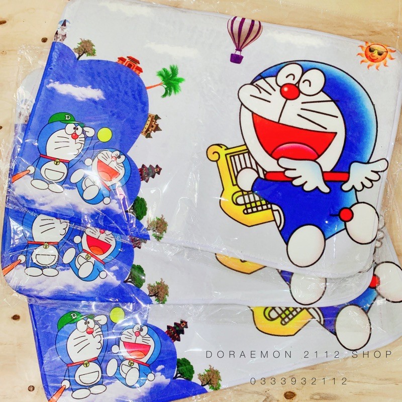 Thảm bông chùi chân hút nước Doraemon 40x60cm