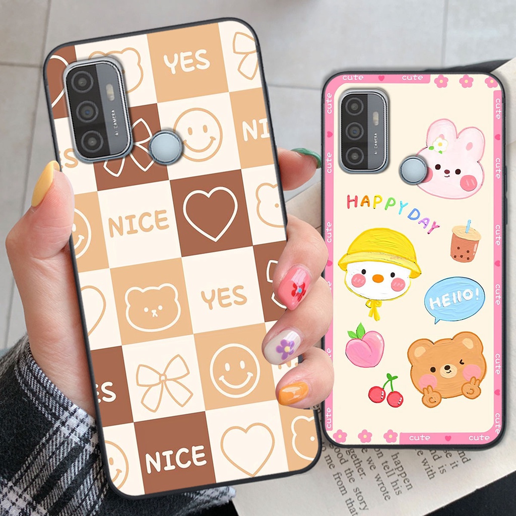 Ốp lưng Oppo A53 happy day, gấu bear dễ thương - BỀN - ĐẸP -BAO GIÁ TOÀN THỊ TRƯỜNG