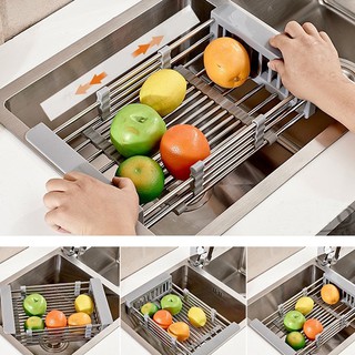 Khay inox kê bồn rửa chén co giãn đa năng