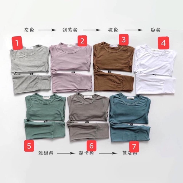 Sét bộ cotton co giãn 4 chiều bé trai bé gái