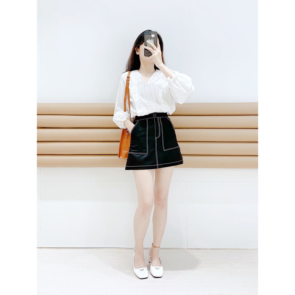 Áo kiểu tay dài cổ V THE CIU - Meiko Top