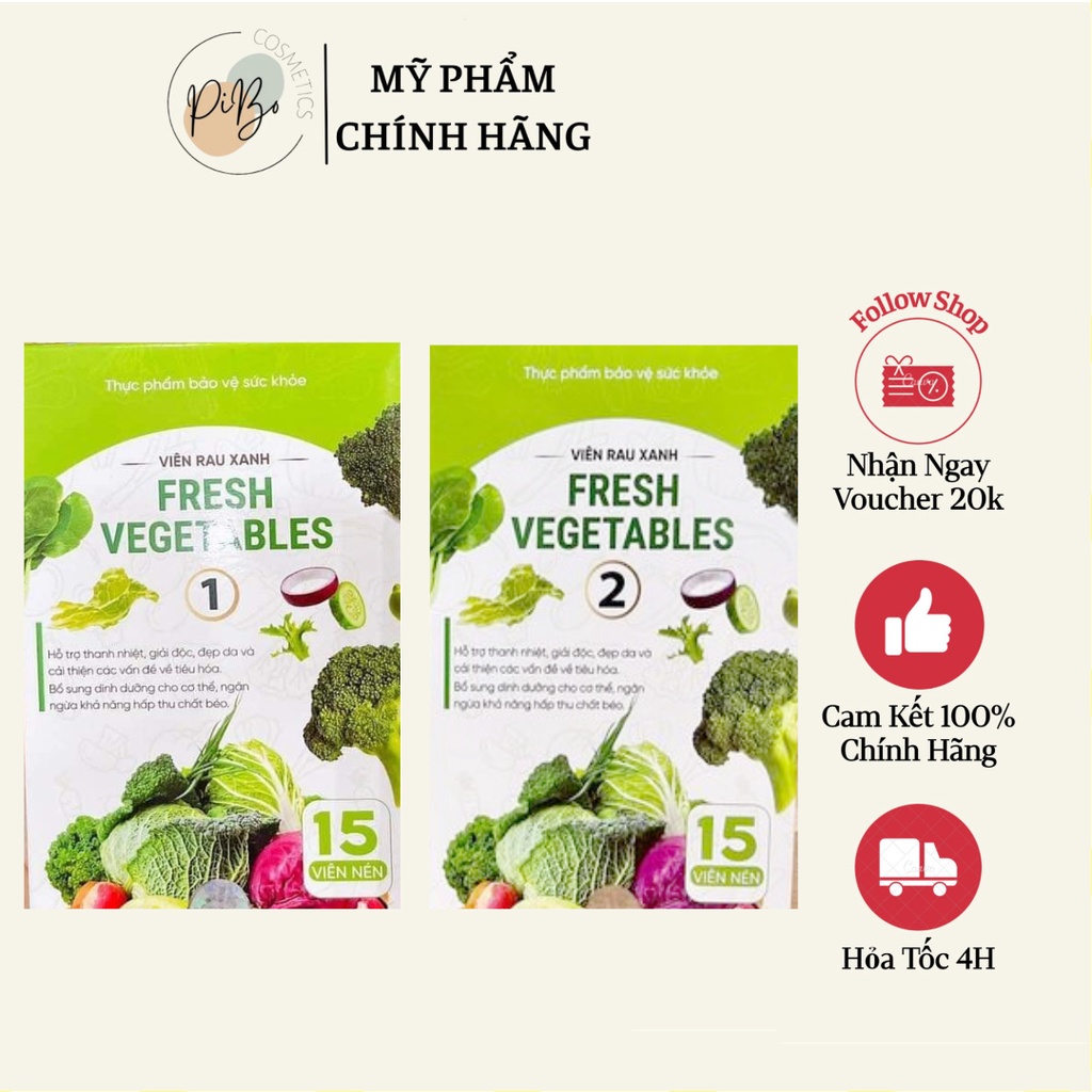 Fresh Vegetables - Viên Rau Xanh Giảm Cân Detox