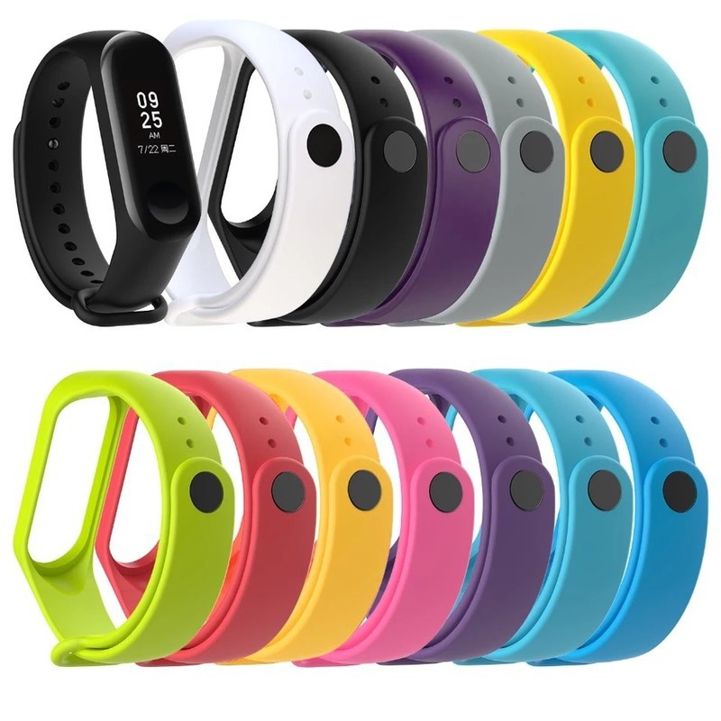 Dây Silicone nhiều màu thay thế cho dây đeo tay thông minh Xiaomi MI Band 3 và miband 4