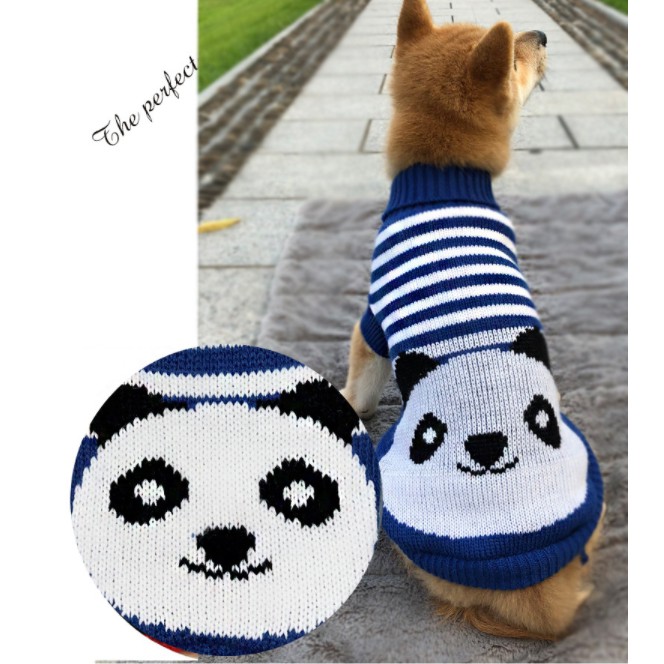 Áo len cho thú cưng hình gấu trúc dễ thương - Có 2 màu, có thể làm áo đôi cho chó mèo