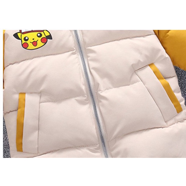 Áo phao trẻ em dành cho cả bé trai và bé gái 8-20kg (1-6 tuổi) mẫu PIKACHU. Chất liệu đẹp, hàng may kỹ.MA93