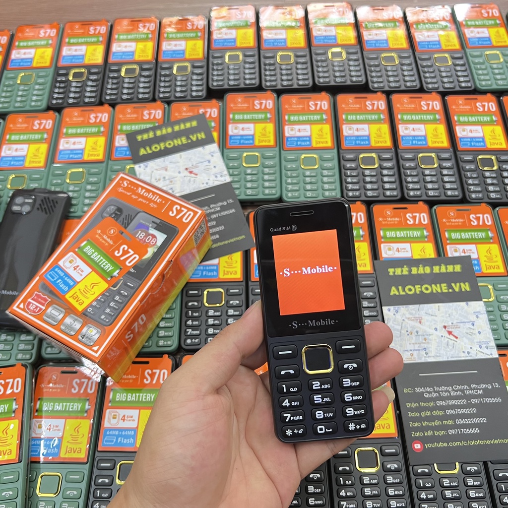 Điện Thoại 4 Sim Smobile S70 Bảo Hành 12 Tháng Pin Trâu 3000MAH Tự Động Ghi Âm Cuộc Gọi