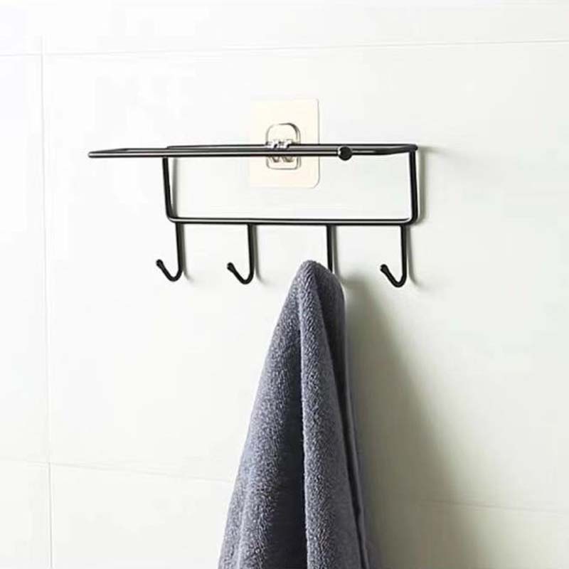 Móc treo đồ gắn tường trong suốt không thấm nước tiện lợi