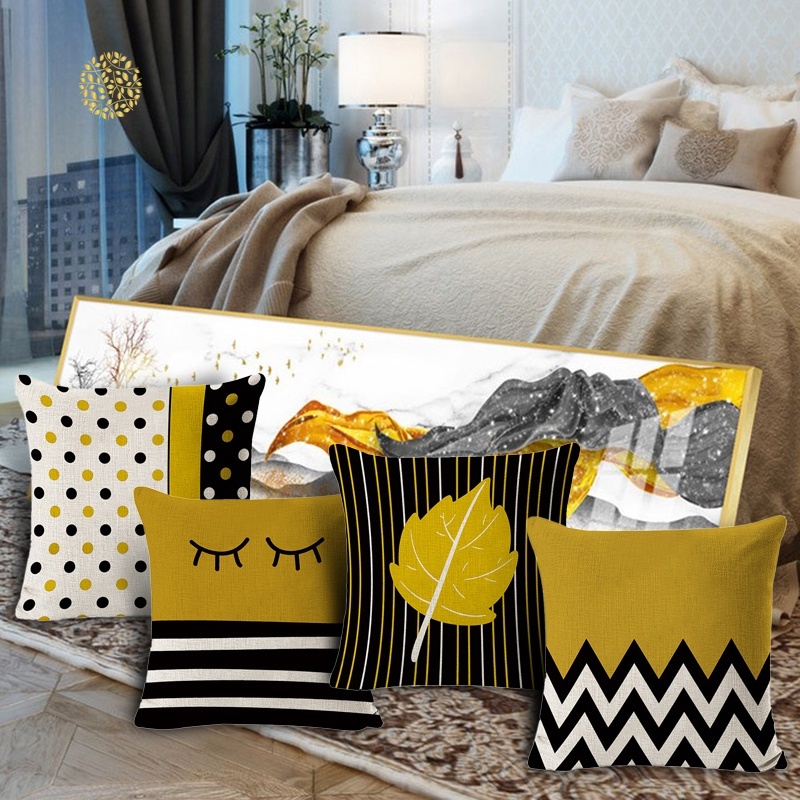 Vỏ Gối Hình Vuông In Kỹ Thuật Số Phong Cách Bắc Âu Đơn Giản