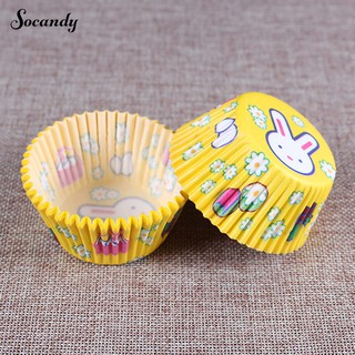 Set 100 Cốc Giấy Làm Bánh Cupcake Dễ Thương