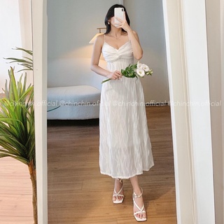 Đầm midi dây xoắn ngực