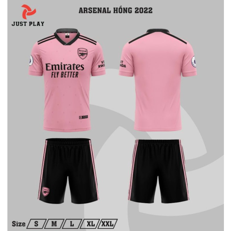 BỘ ĐỒ ĐÁ BANH ARSENAL HỒNG 2023