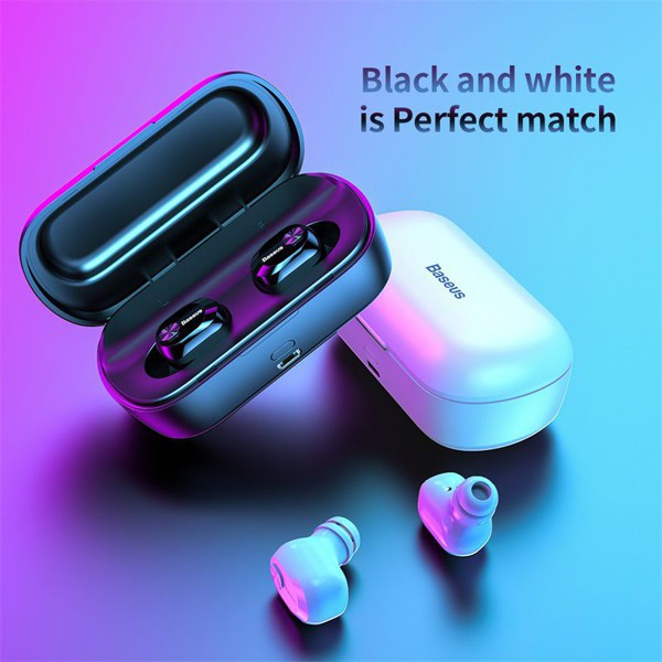 Tai nghe True Wireless Baseus Encock W01 Earphones (TWS, Bluetooth V5.0, Waterproof, Charging Case)