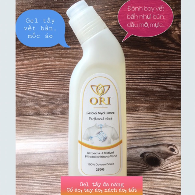 ORI Gel tẩy vết bẩn, vết ố, nấm mốc quần áo, giày vải.