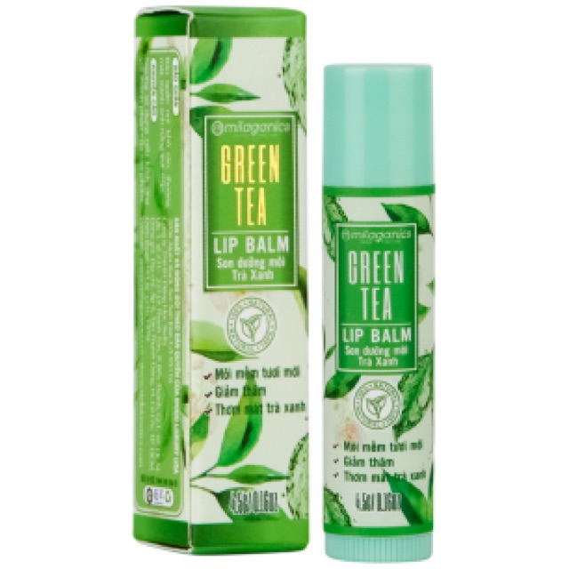 [Gift] [NOBOX] Son Trà Xanh Thiên Nhiên Dưỡng Môi, Giảm Thâm Milaganics