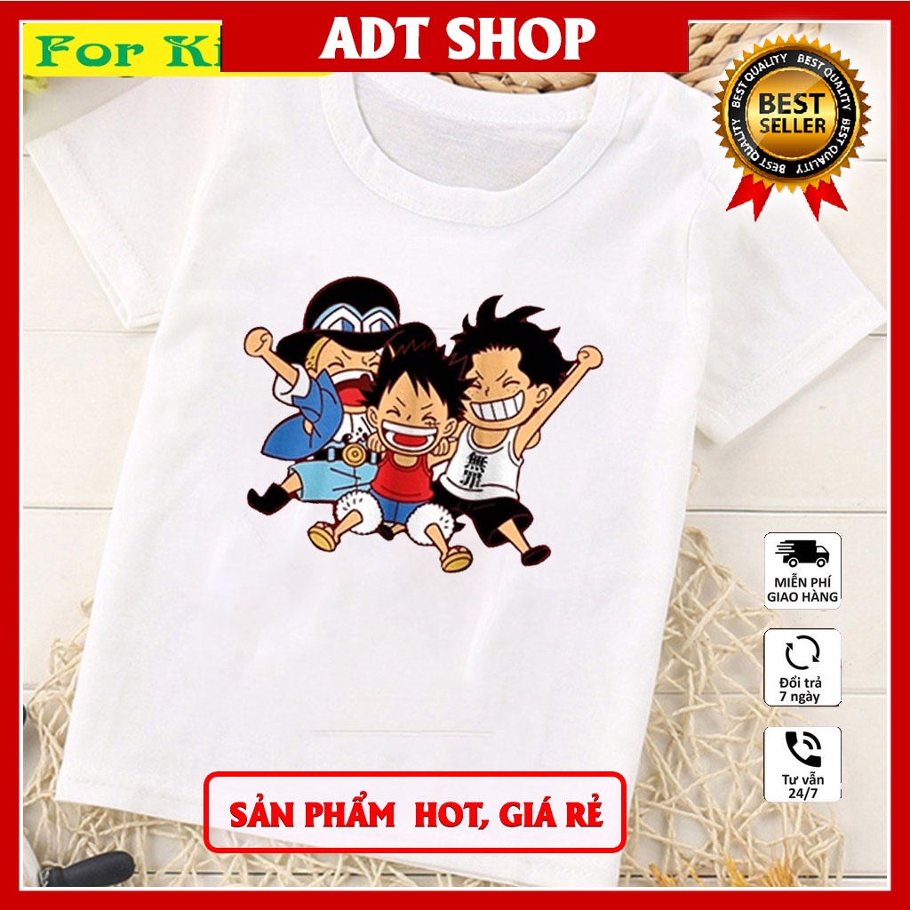 BST Áo thun One Piece Vua Hải Tặc Luffy Zoro Cho Bé Trai Bé Gái Đủ Size độc đẹp giá rẻ