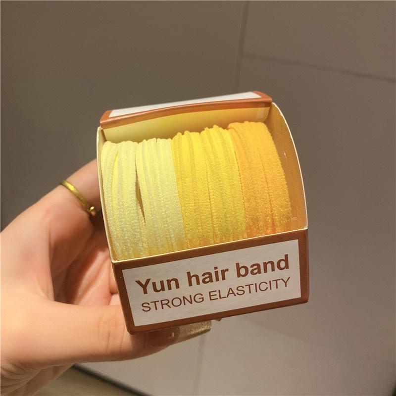 Bộ 5 Dây Buộc Tóc Cao Su Co Giãn Không Đau Đơn Giản Dành Cho Nữ