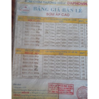 MÁY BƠM CHÌM ÁP CAO DAPHOVINA 3HP (2.2KW