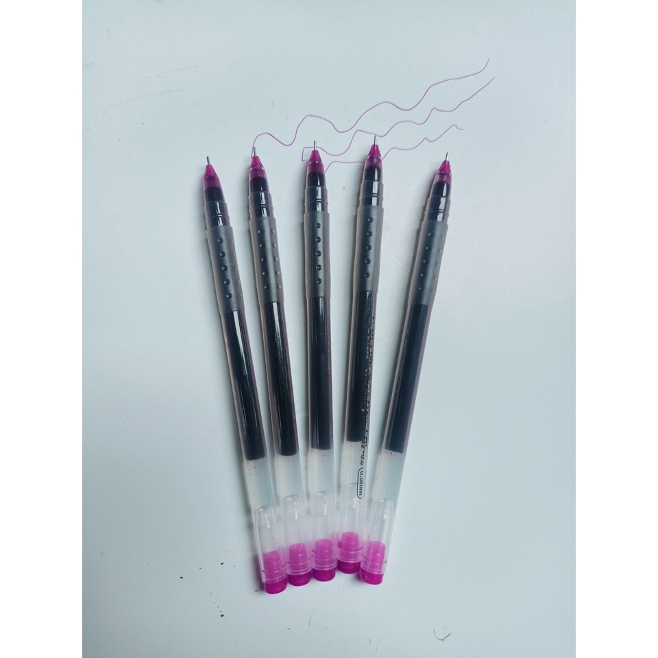 Hộp 12 cây viết gel tím Gstar GP-02 dành cho học sinh tiểu học, bút êm, mực đều, đậm, rõ
