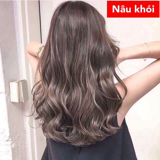 Thuốc nhuộm tóc màu Nâu khói lạnh (không cận tẩy, tặng gang tay và oxy)