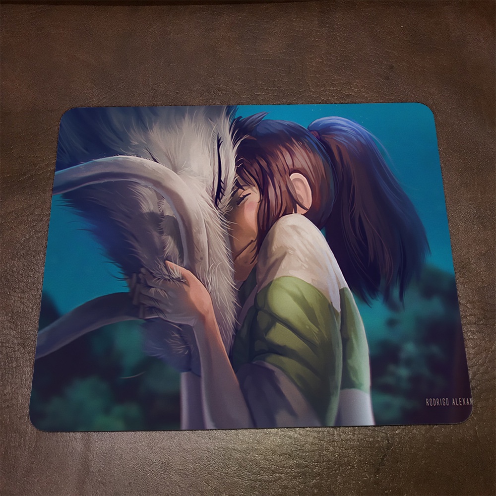 Lót chuột máy tính Anime Spirited Away Wallpapers 1 Mousepad cao su êm ái. Nhận in theo yêu cầu